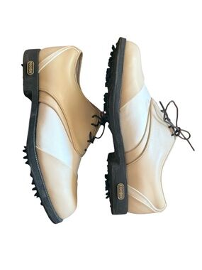 Vintage Lace up FootJoy Europa Collection and White Golf Shoes US Sz 7.5 Medium